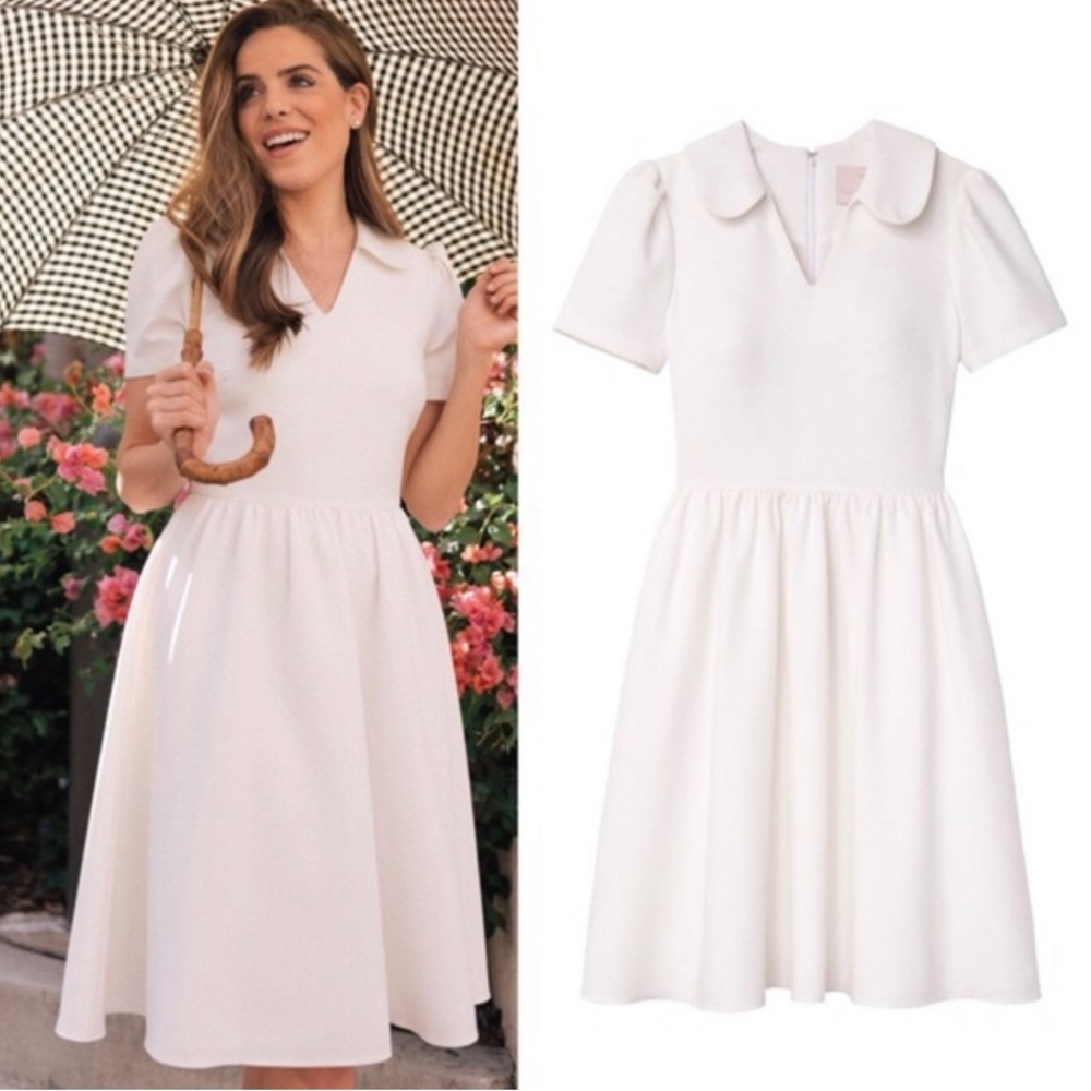 Gal Meets Glam White Peter Pan Collar Dress